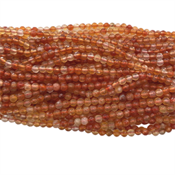 Rød agat, facet 4 mm, 1/1 streng