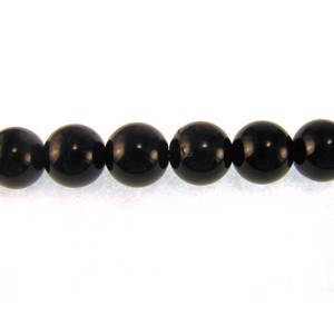 4 stk. 12 mm Sort onyx perler 