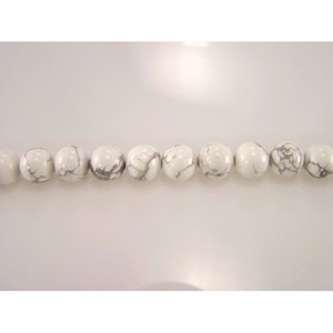 6 stk. 10 mm Howlite perler