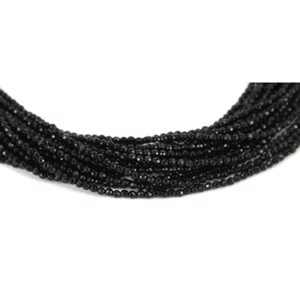 2 mm Sort onyx 2 mm facet, 1/1 streng