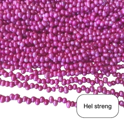 Pink ferskvandsperler, ca. 6 x 7,5 mm