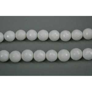 Muslingeskal facet perler 12 mm, 4 stk.