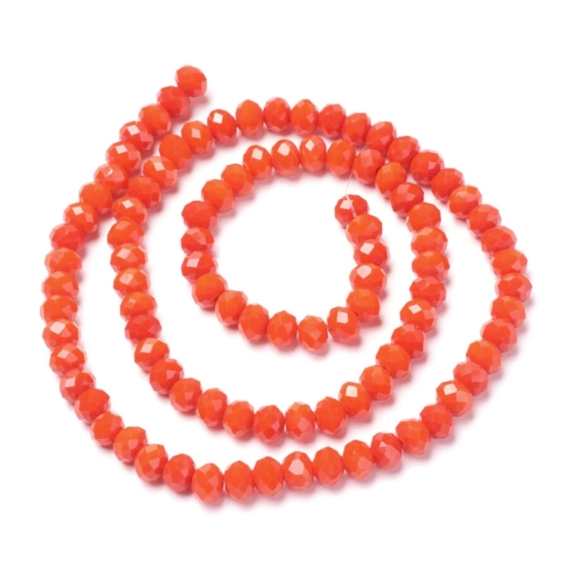 Mørk orange til smykker 4x3 mm - Smykkebixen
