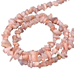Peach moonstone splitter / chips perler. Bliver også kaldt for solsten, sunstone