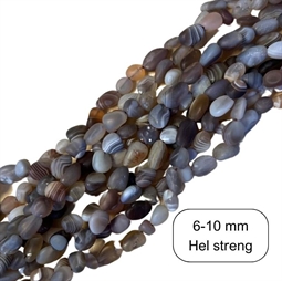 Små MAT Botswana agat, nugget perler - Hel streng