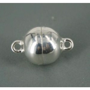 Magnetlås 10 mm, Blank Sterling sølv