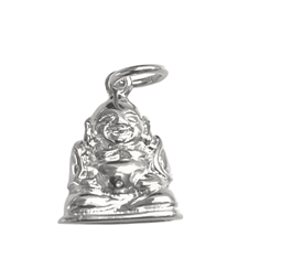 Buddha vedhæng ca. 10 x 13 mm i Sterling sølv