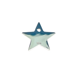Sølv stjerne,  Blank 14 mm