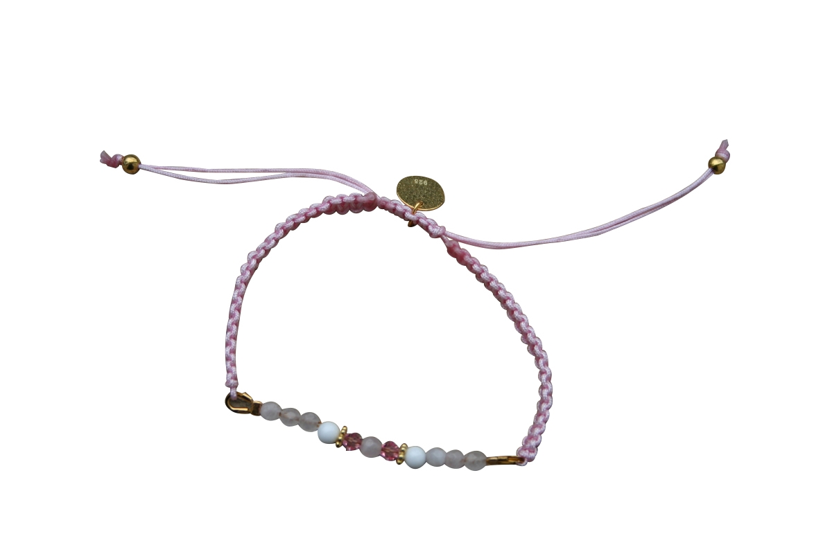forsendelse plasticitet Hub DIY Knyttet armbånd med små perler - materialer til lav selv smykker