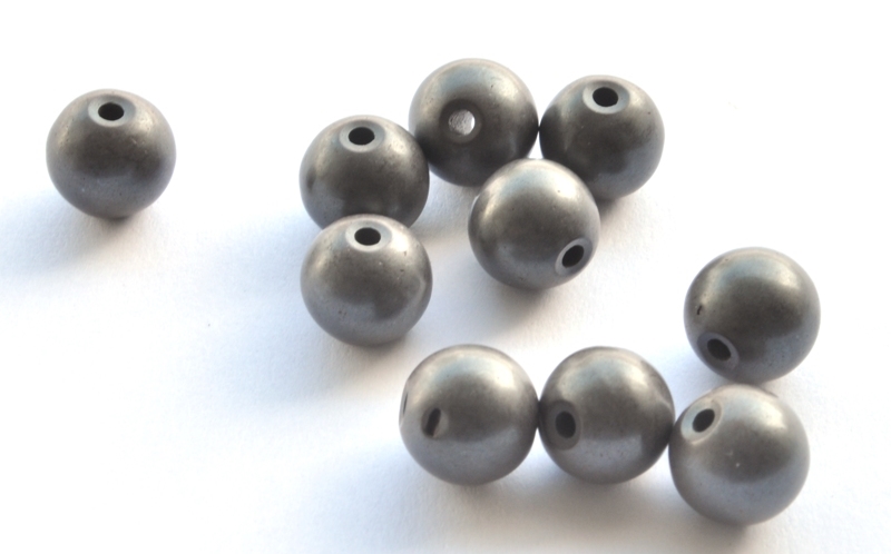 10 stk. 8 mm MAT Hæmatit perler