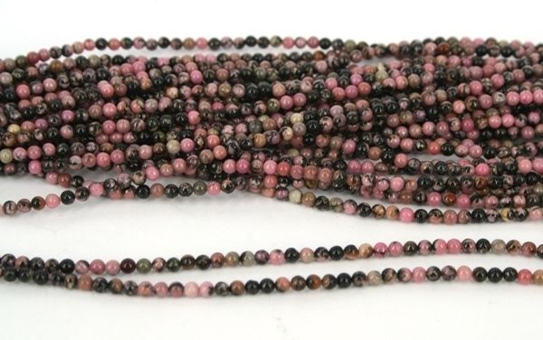 Rhodonit Edelstein Perlen 8mm - 38cm Strang Für Schmuckherstellung