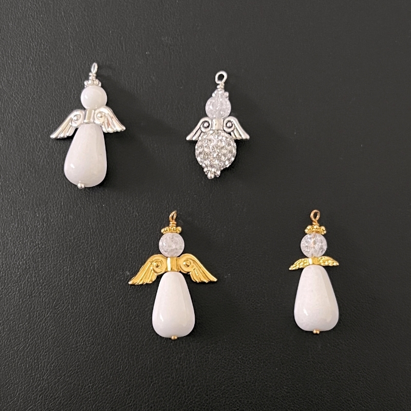 DIY engle med dråber og perler